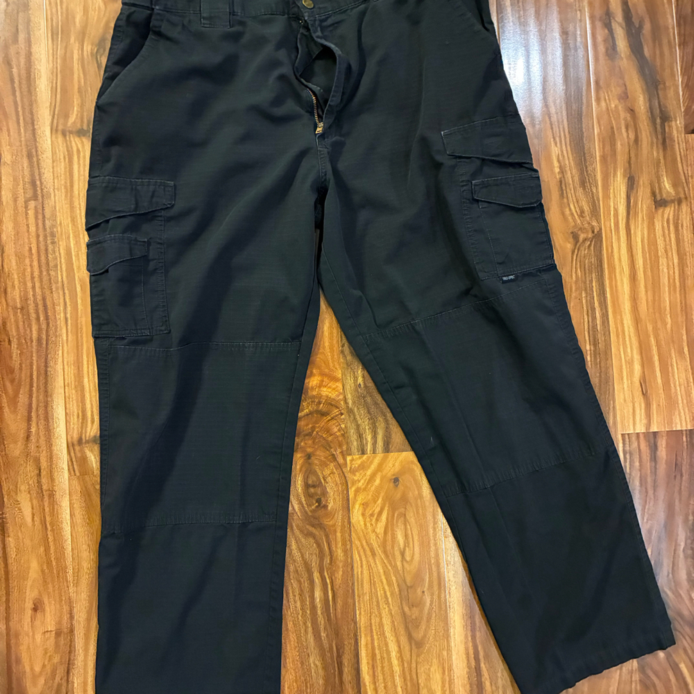 Vintage Style TRU-SPEC‎ Black Tactical Cargo Pants Gorpcore Baggy Techwear